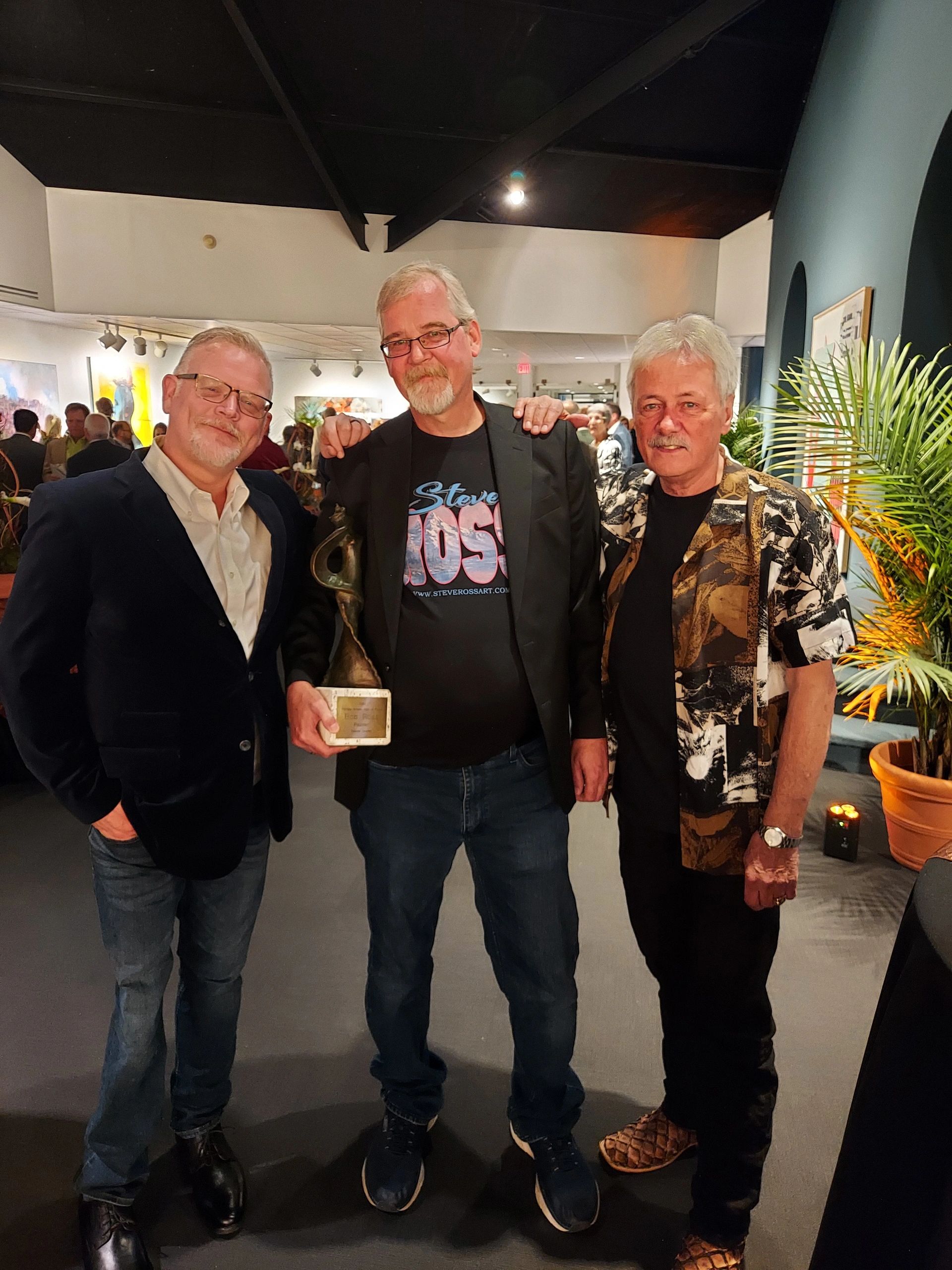 Steve Ross accepting Bob's Florida Hall of Fame award